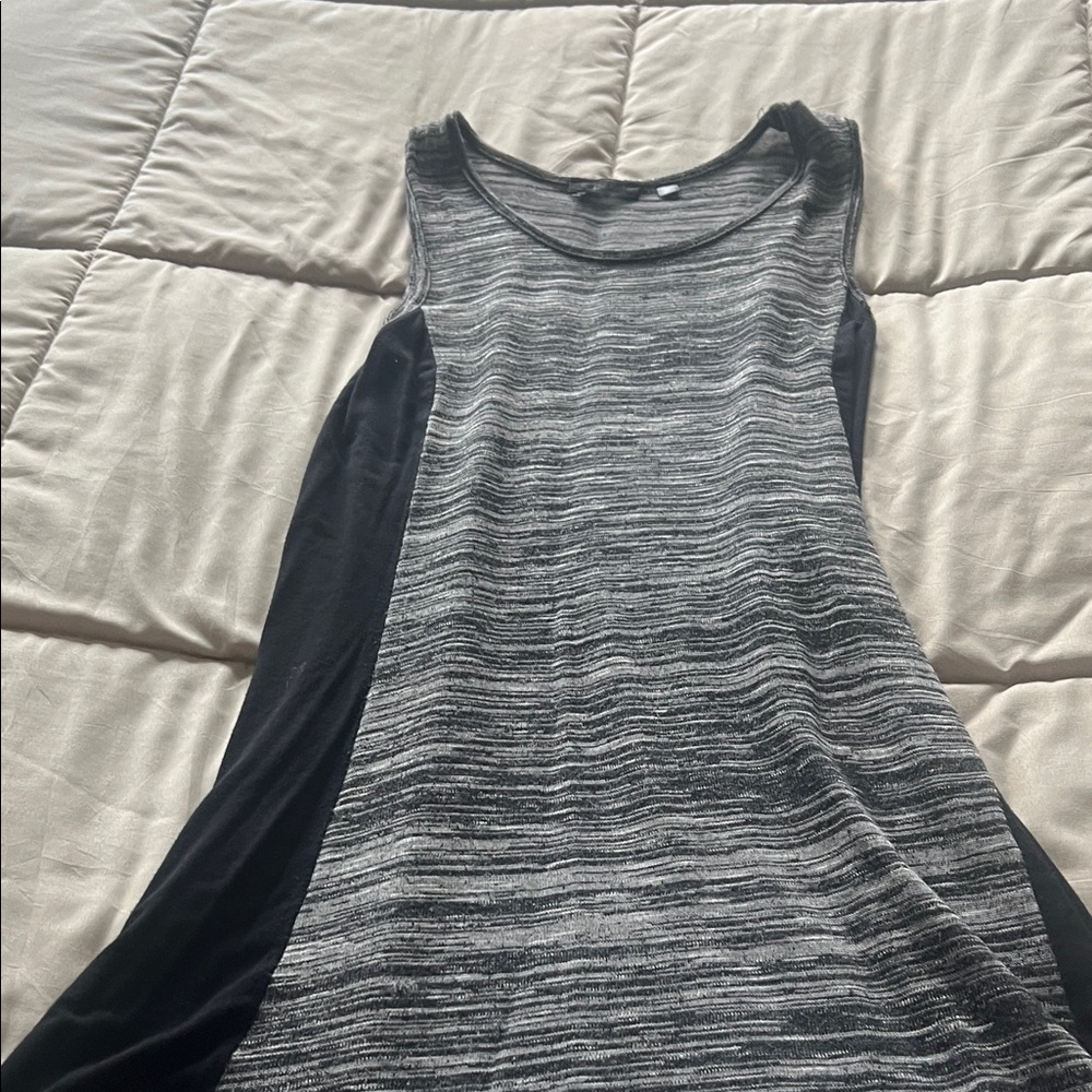 Dex Charcoal and Black Midi Dress